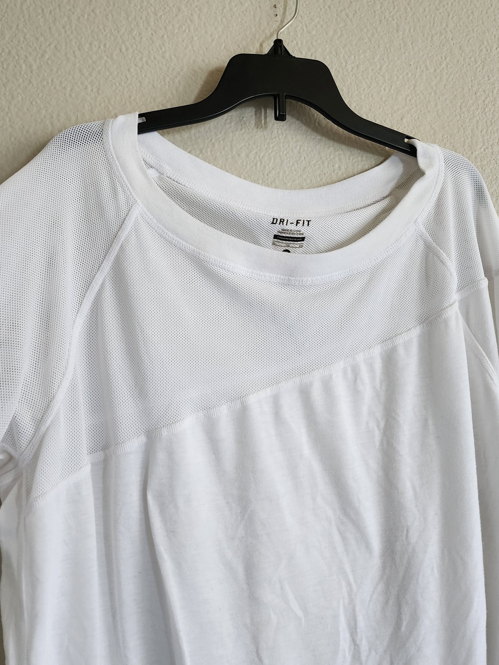 Nike Dri-Fit White Mesh Asymmetrical Pullover Sweatshirt XL - Picture 3 of 8
